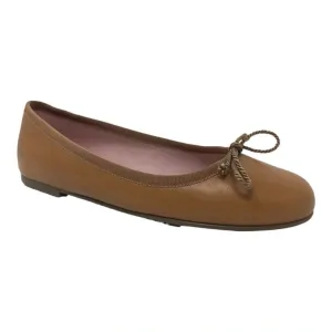 38189 - Tan Soft Leather Flats for Teen/Women by Pretty Ballerinas