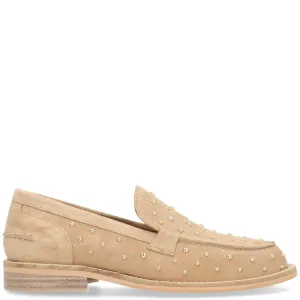 Alpe Sand Suede Slip On Loafers