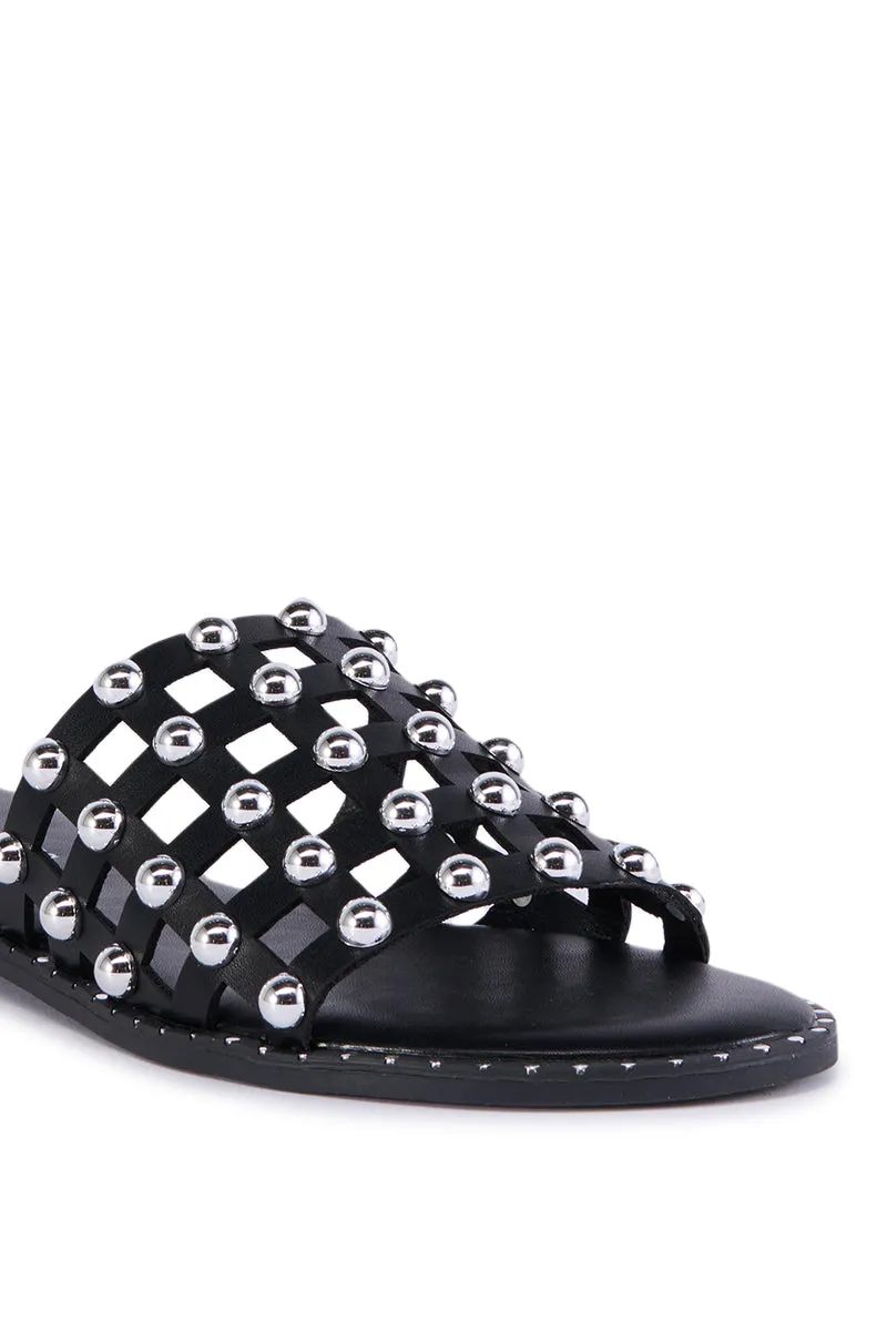 AZALEA WANG DOWE CAGED SANDAL IN BLACK