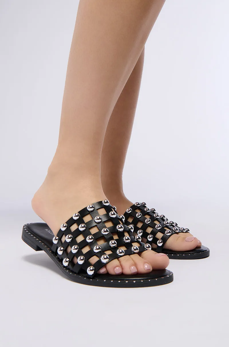 AZALEA WANG DOWE CAGED SANDAL IN BLACK