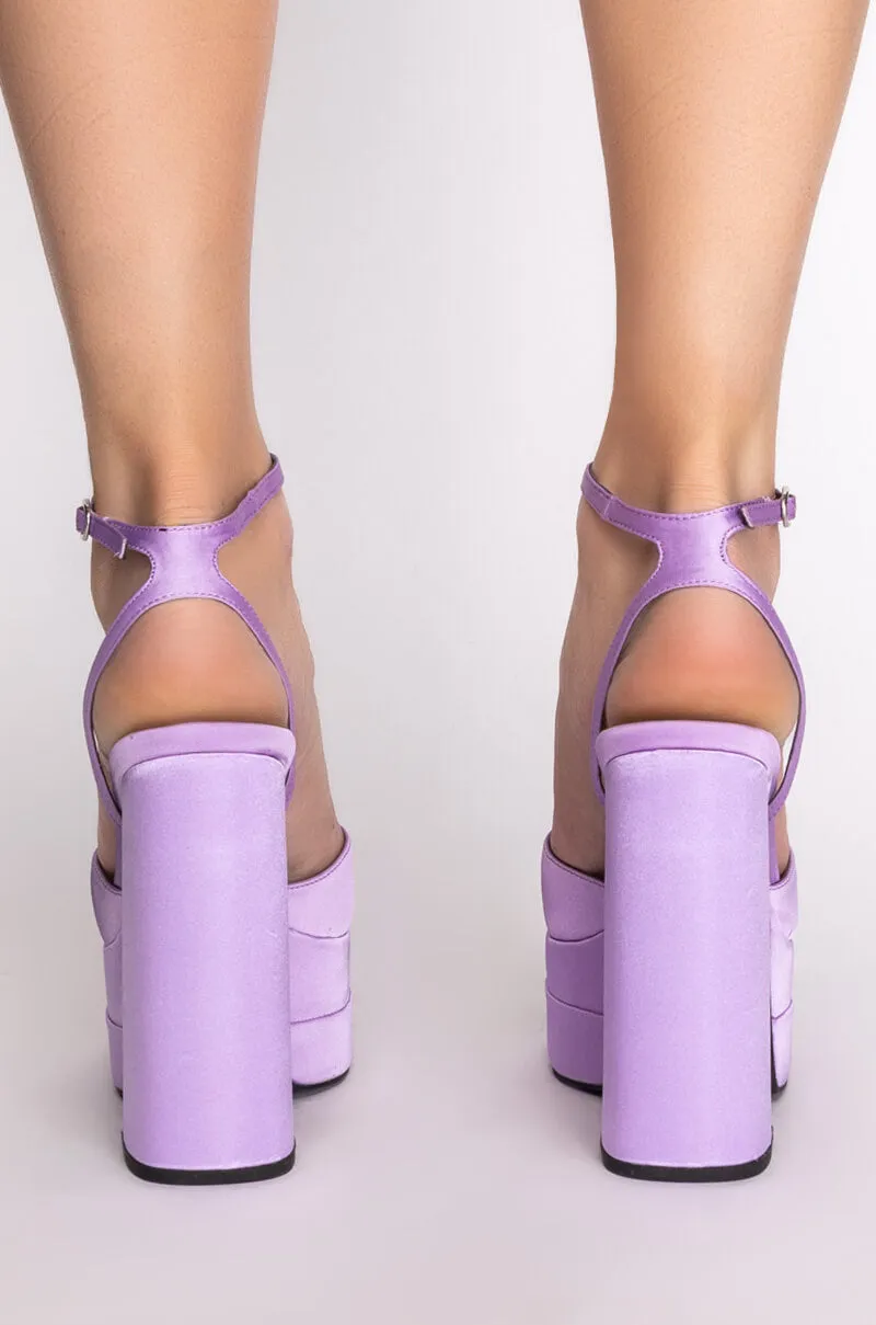 AZALEA WANG JUST A DREAM CHUNKY SANDAL IN PURPLE