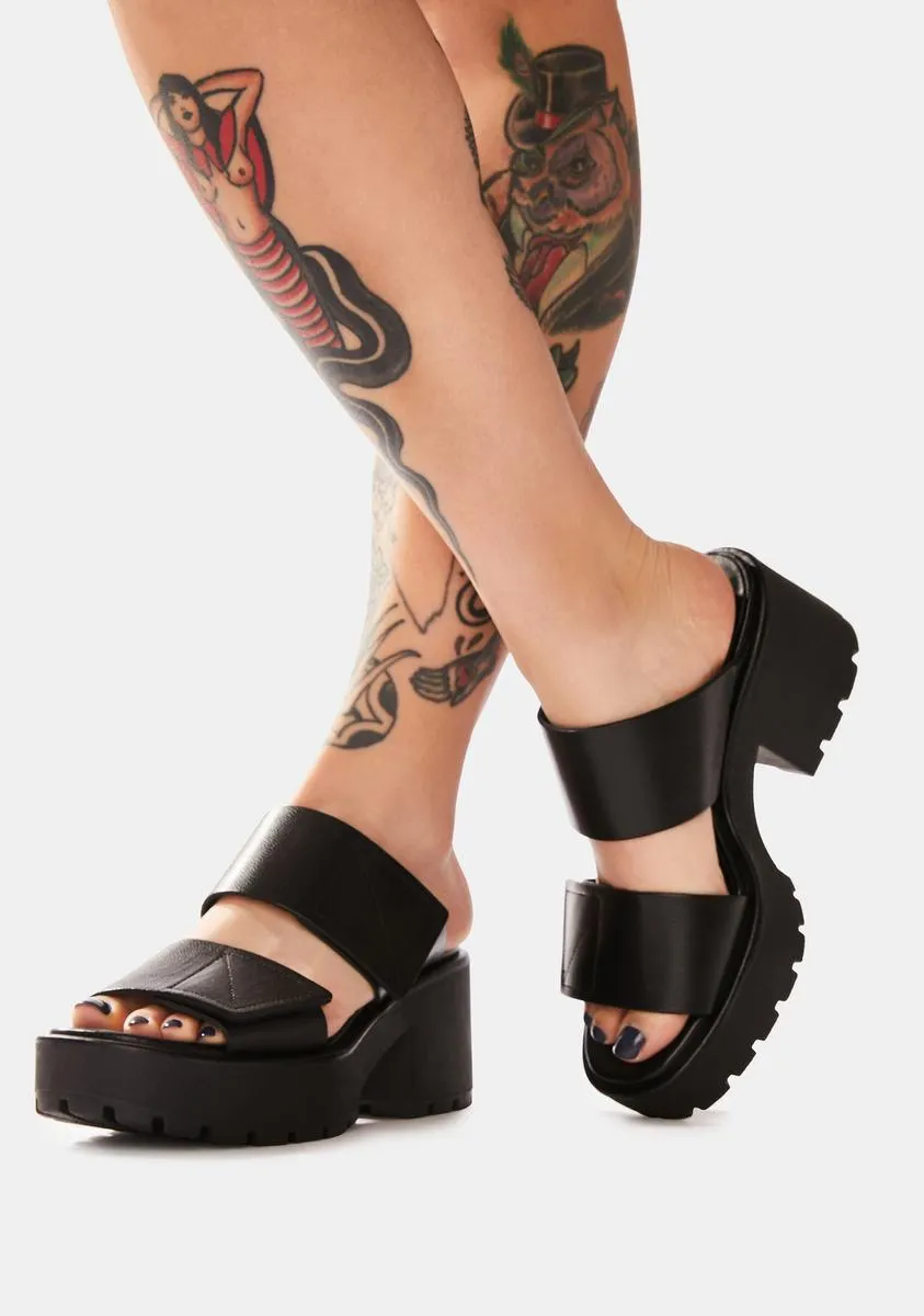 Black Dioon Platform Sandals