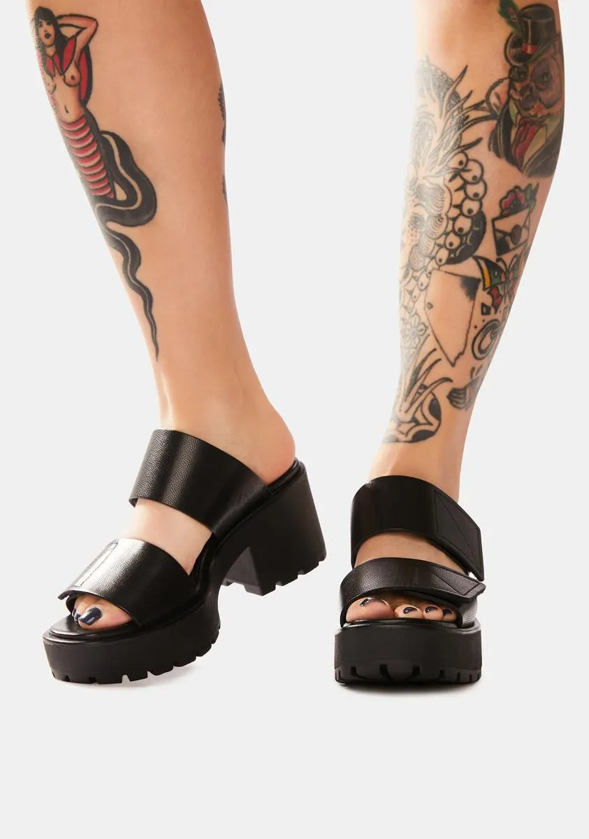 Black Dioon Platform Sandals