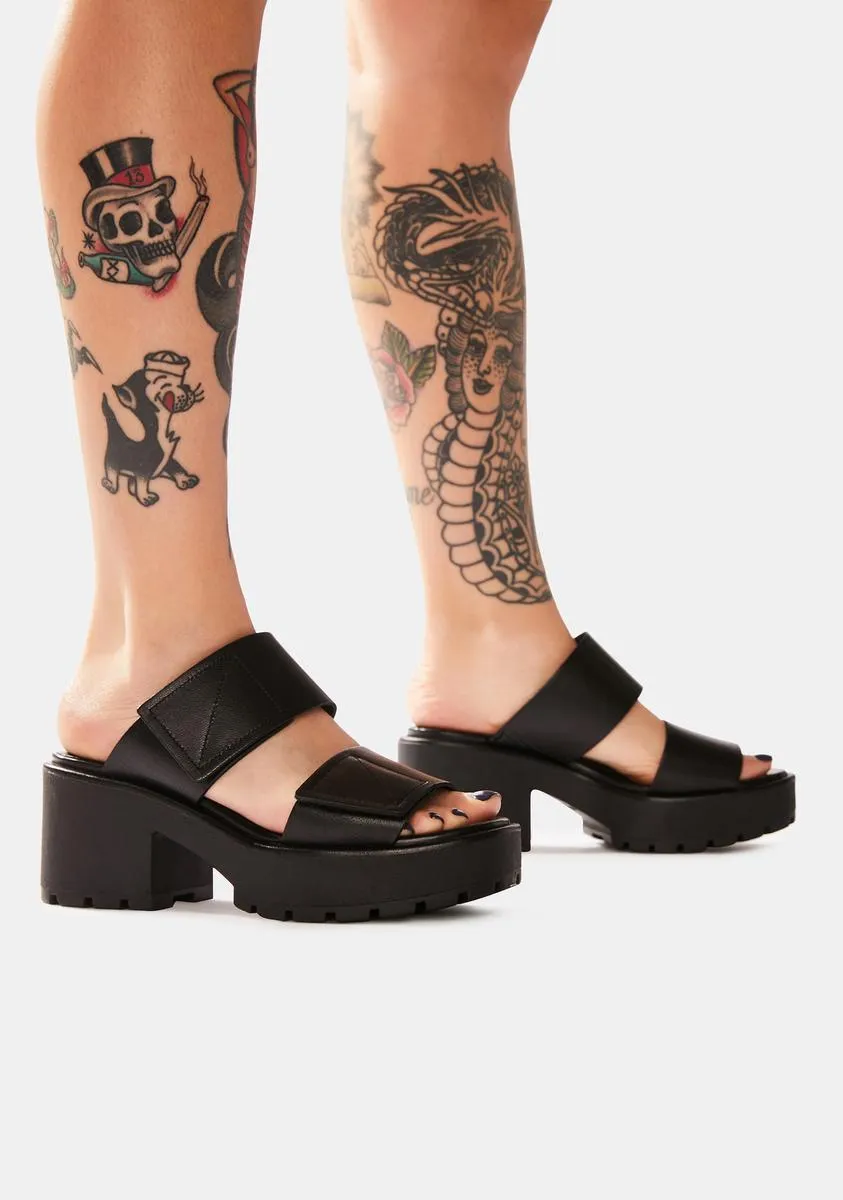 Black Dioon Platform Sandals