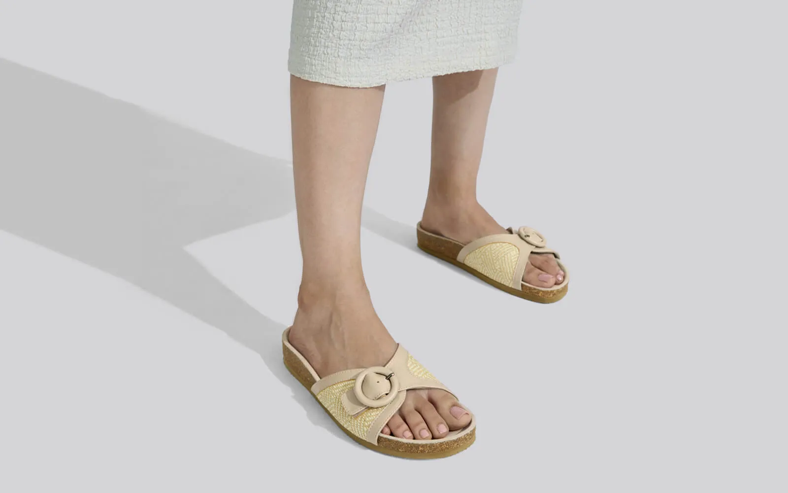 Boheme Chic Slides : Beige