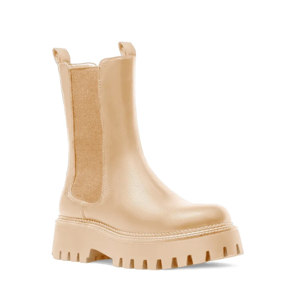 BOTA SLIP-ON BEIGE BOOTS