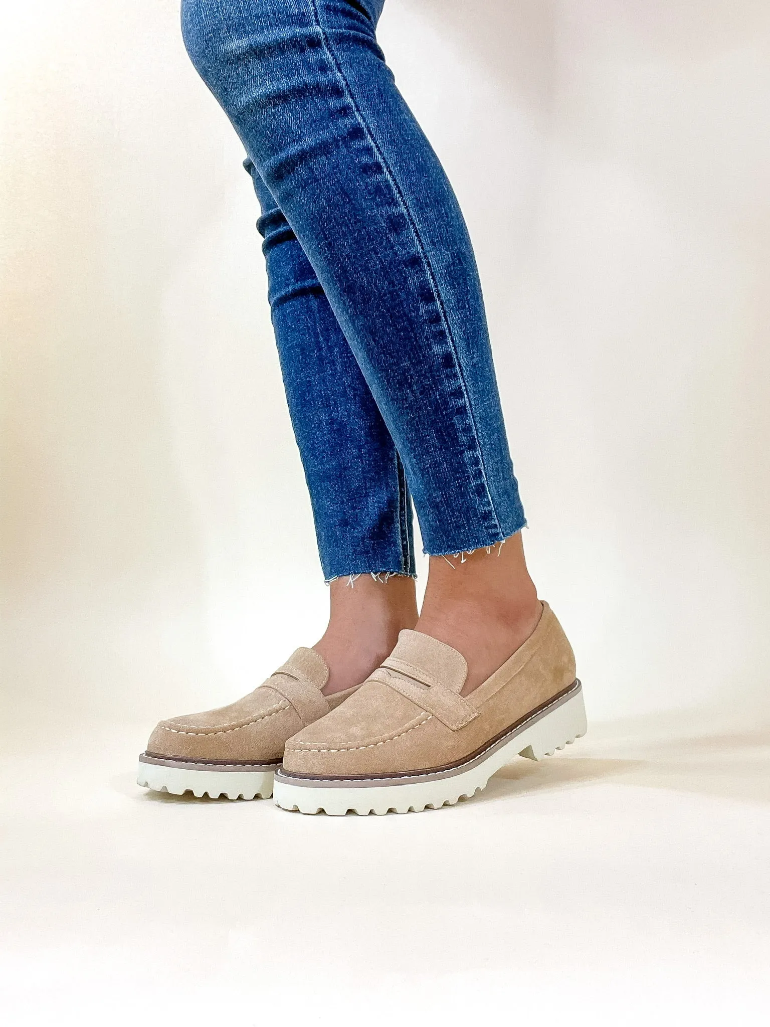 Corky's | Boost Slip On Suede Loafers in Sand Brown