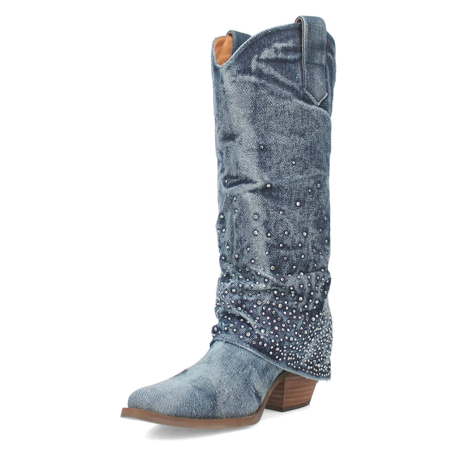 Dingo Womens Eye Candy Blue Denim Cowboy Boots