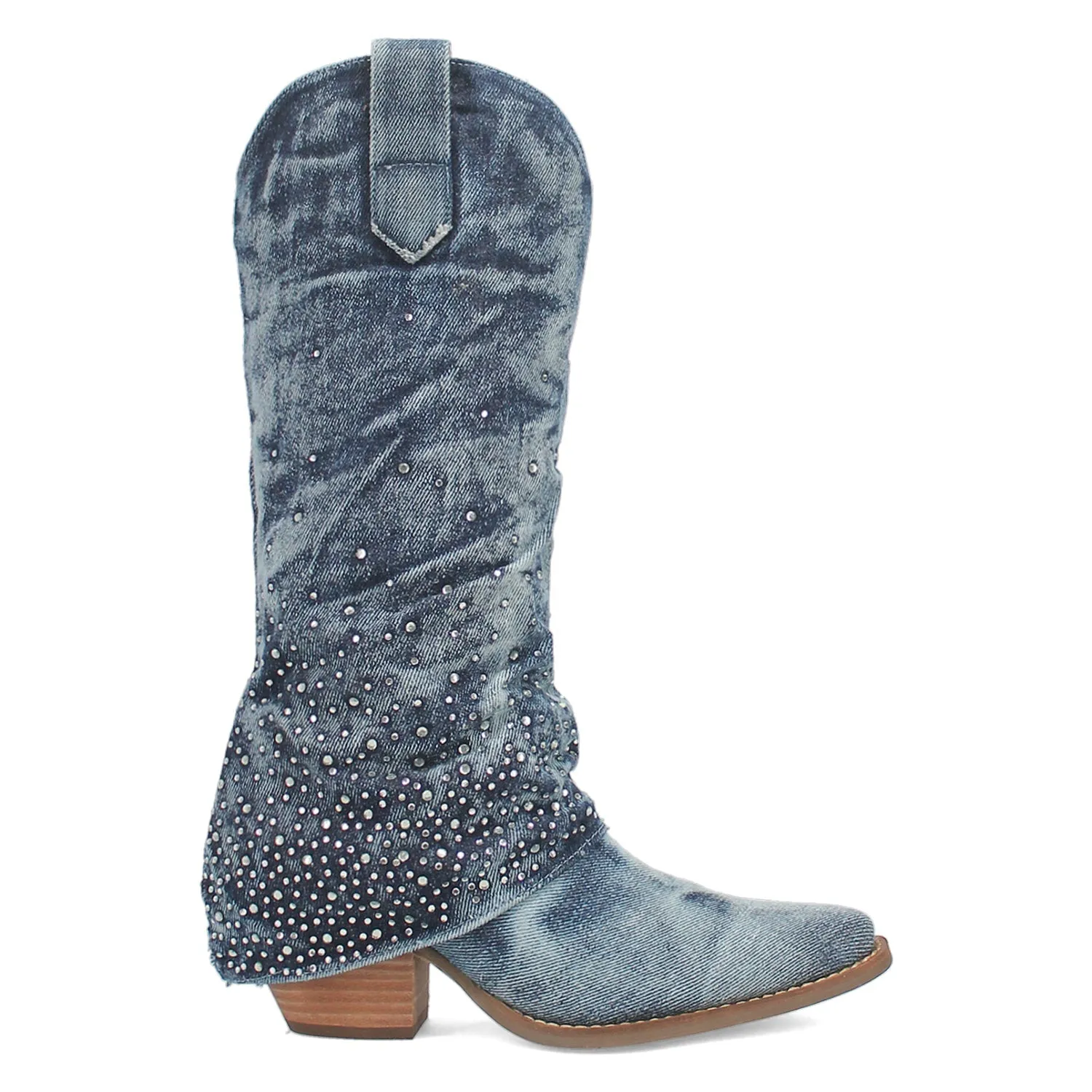 Dingo Womens Eye Candy Blue Denim Cowboy Boots