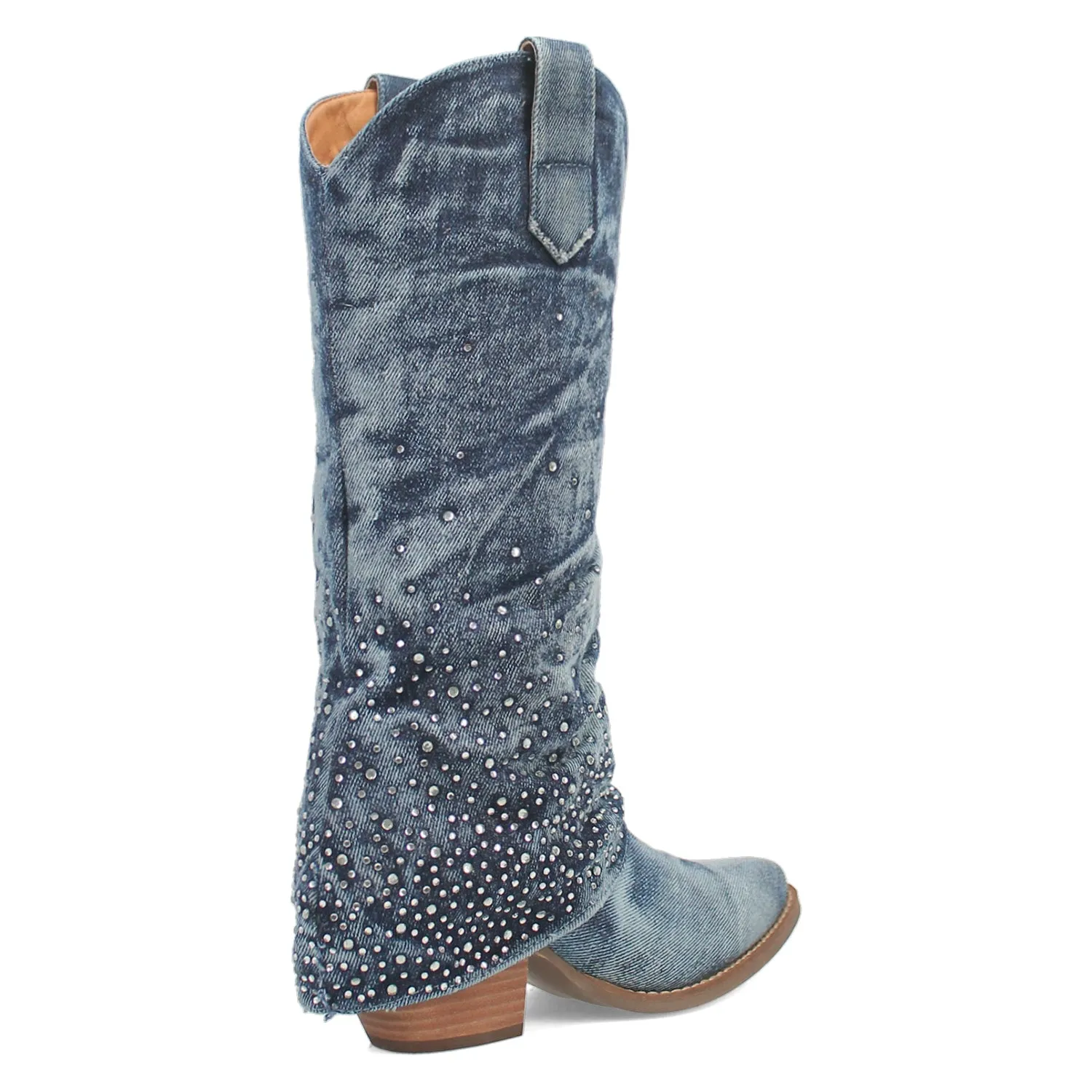 Dingo Womens Eye Candy Blue Denim Cowboy Boots