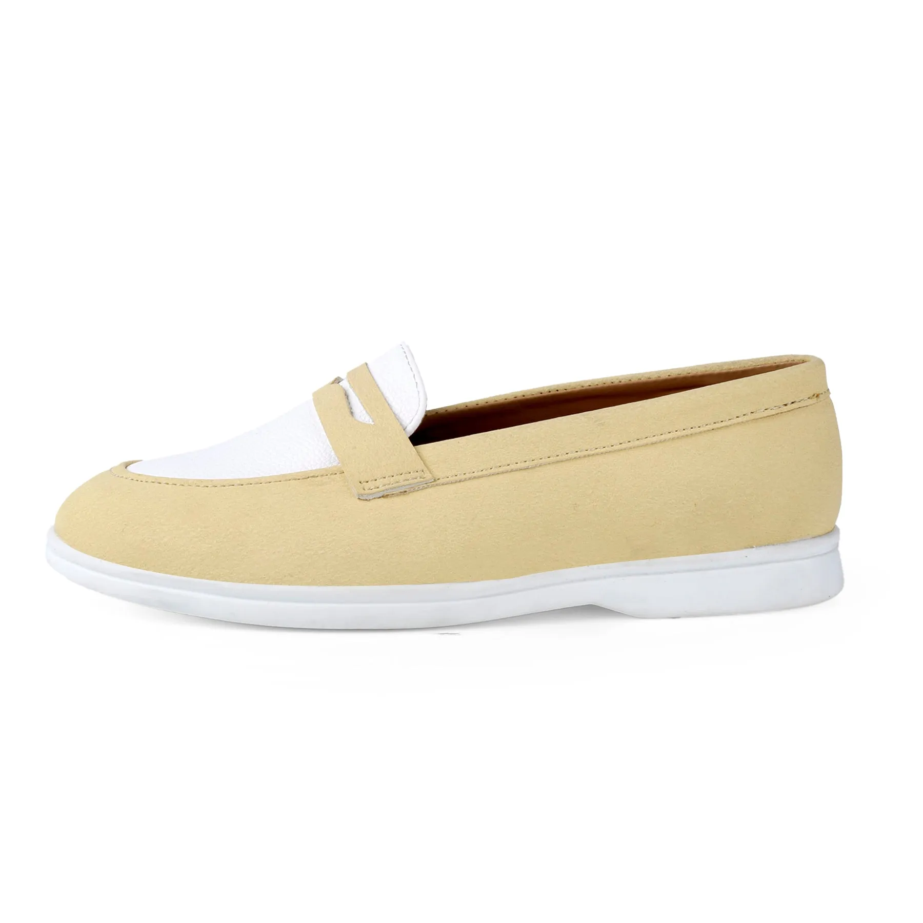 Double Colour Vegan Suede Luxe Loafers for Women