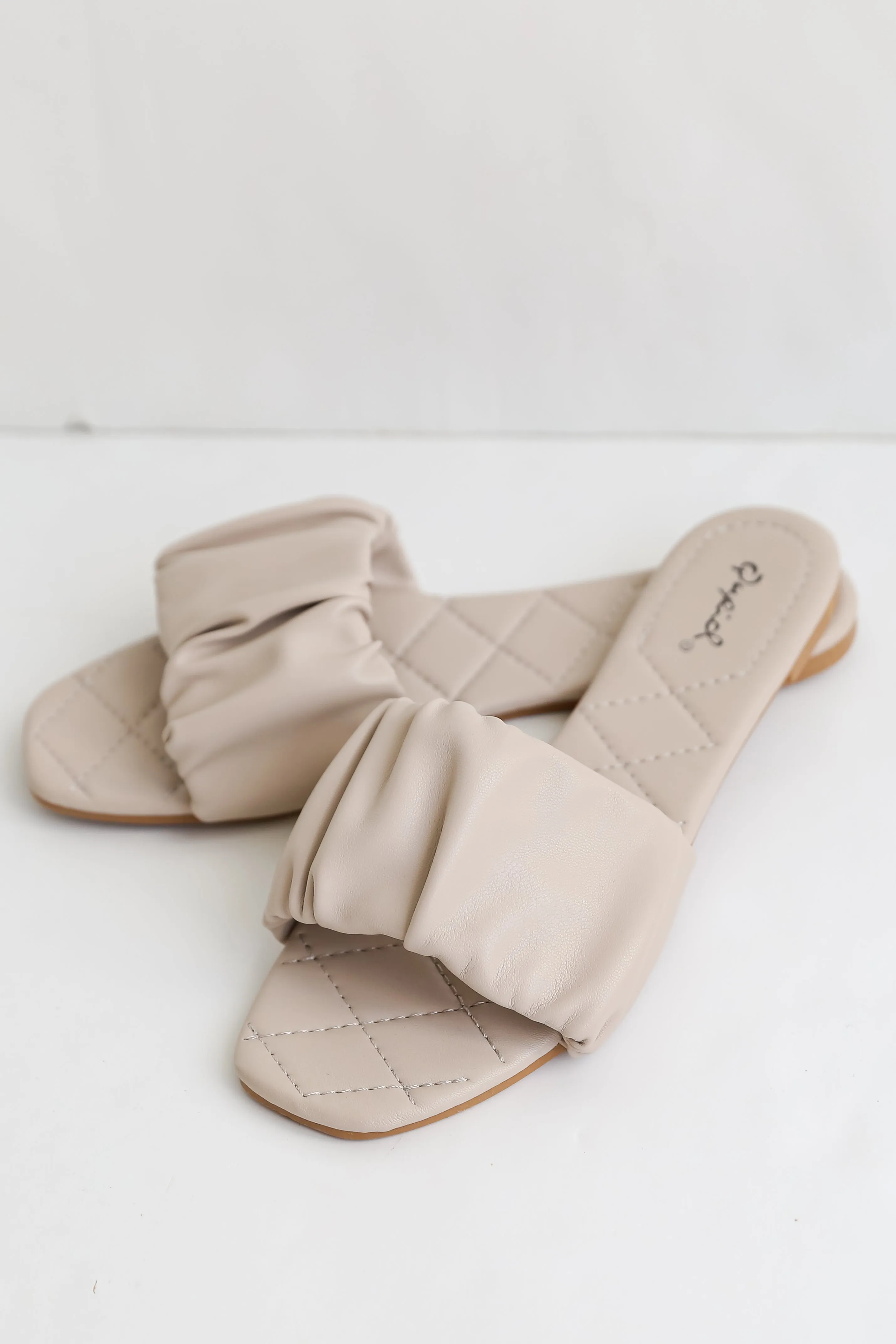 FINAL SALE - Live Your Best Life Grey Slide Sandals - DU DEAL