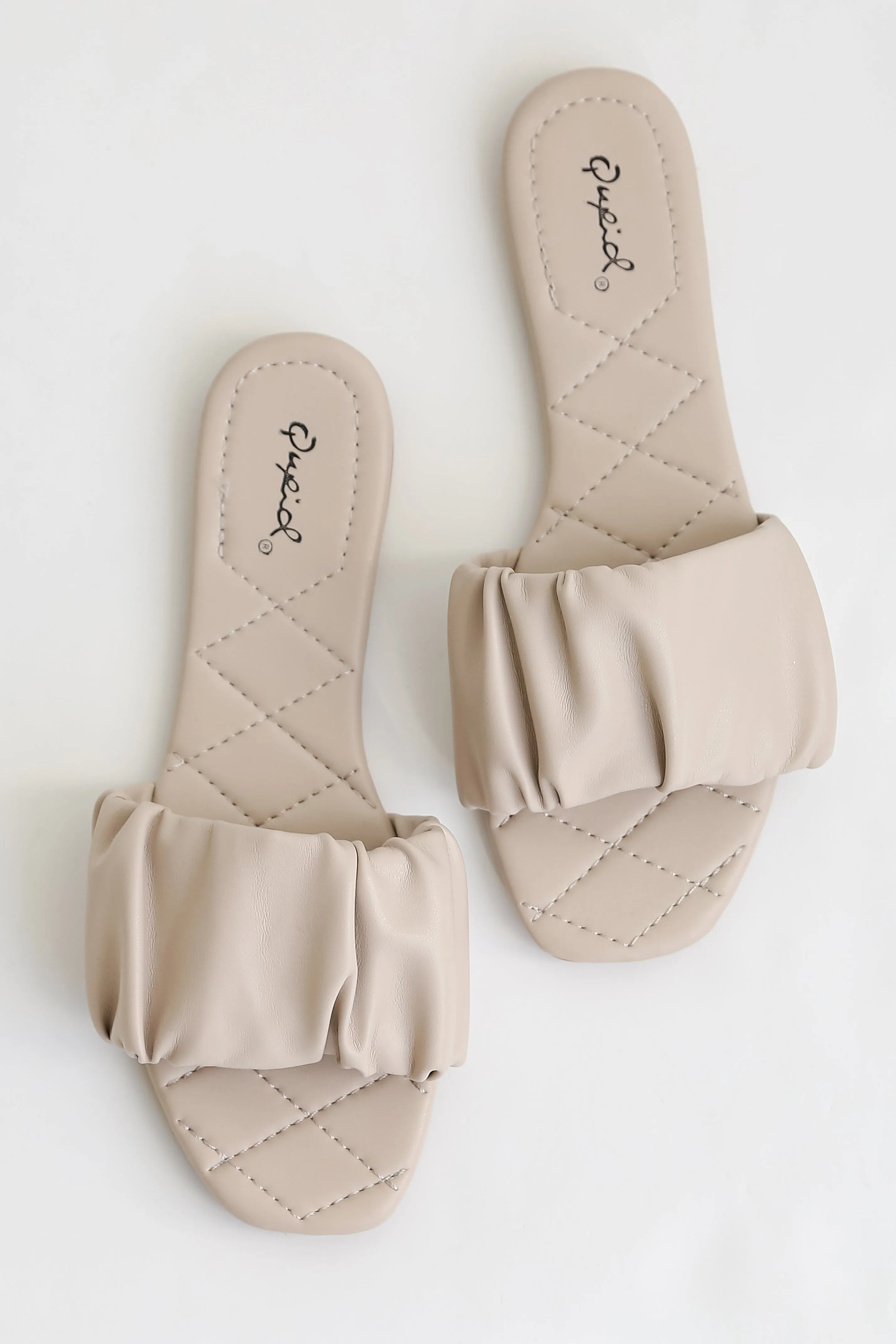 FINAL SALE - Live Your Best Life Grey Slide Sandals - DU DEAL