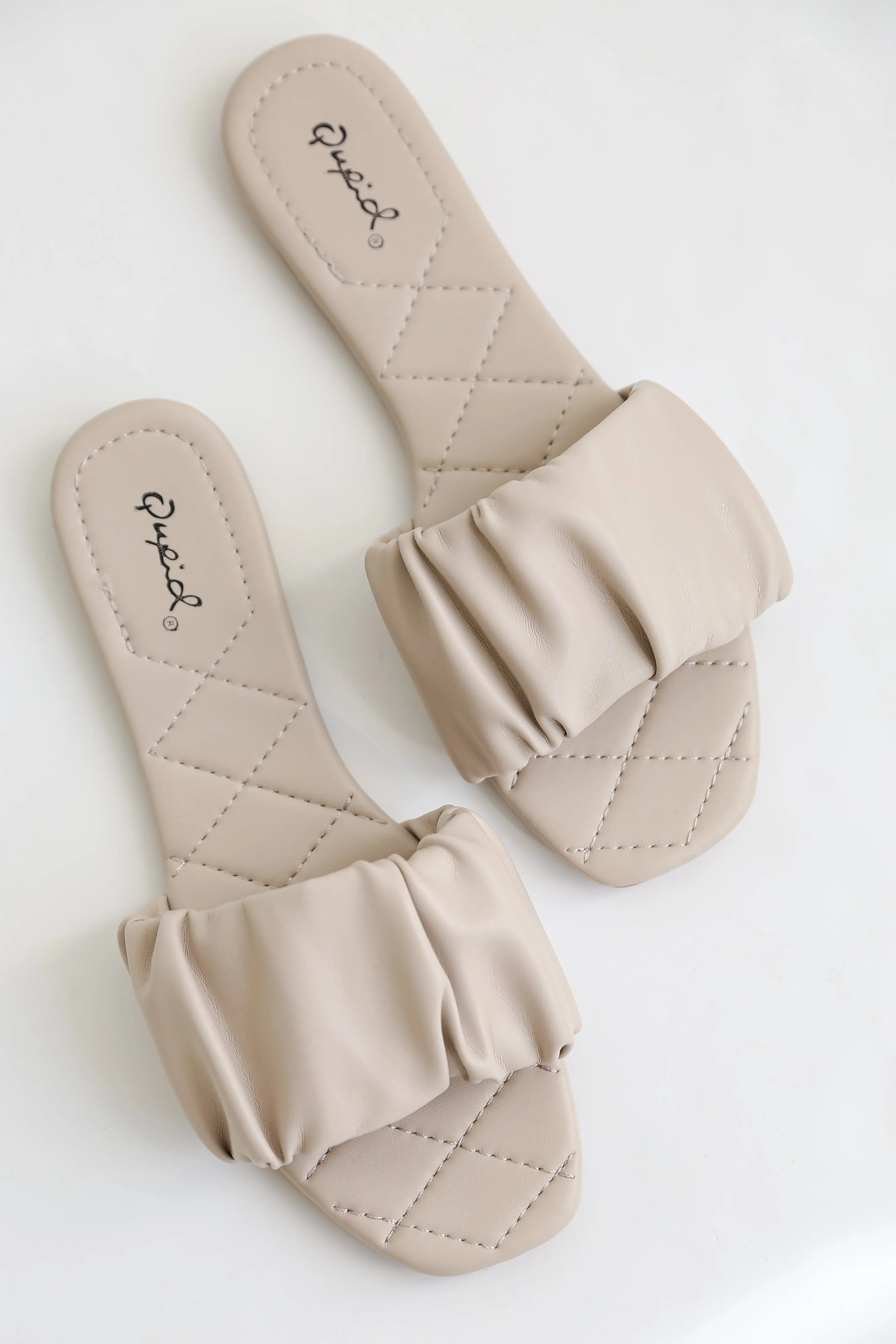 FINAL SALE - Live Your Best Life Grey Slide Sandals - DU DEAL