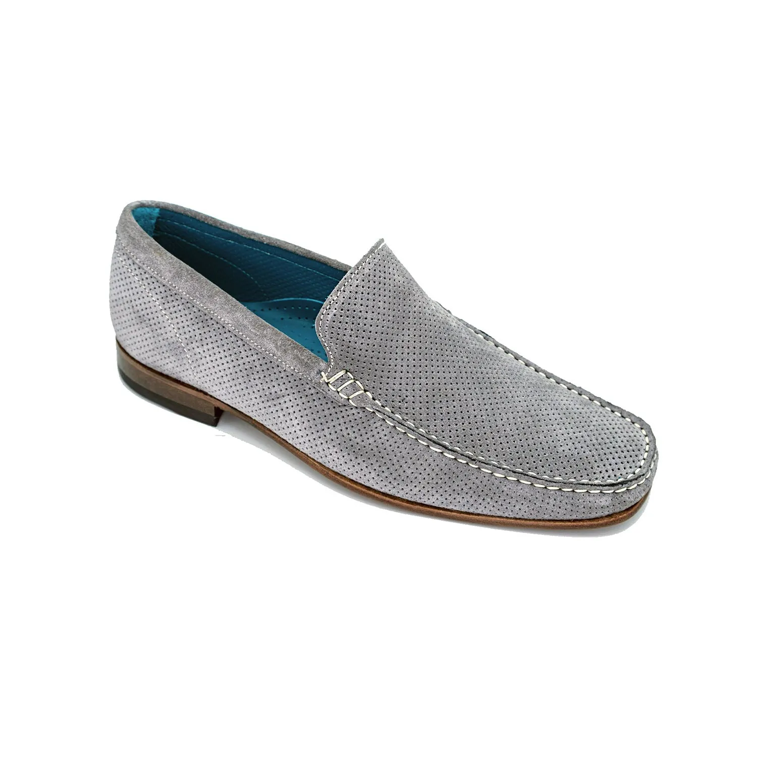 Giovacchini Diego Men's Shoes Metal Perforated Suede Leather Slip-On Loafers (GVCN1013)