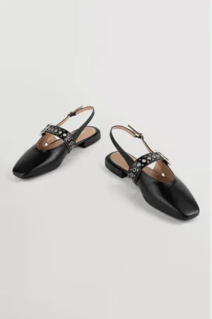 INTENTIONALLY BLANK PEARL BALLET FLAT - BLACK