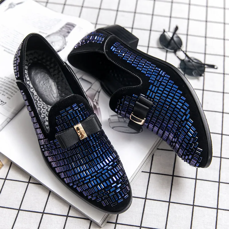 James Formal Rhinestone Dress Slip-On Loafers