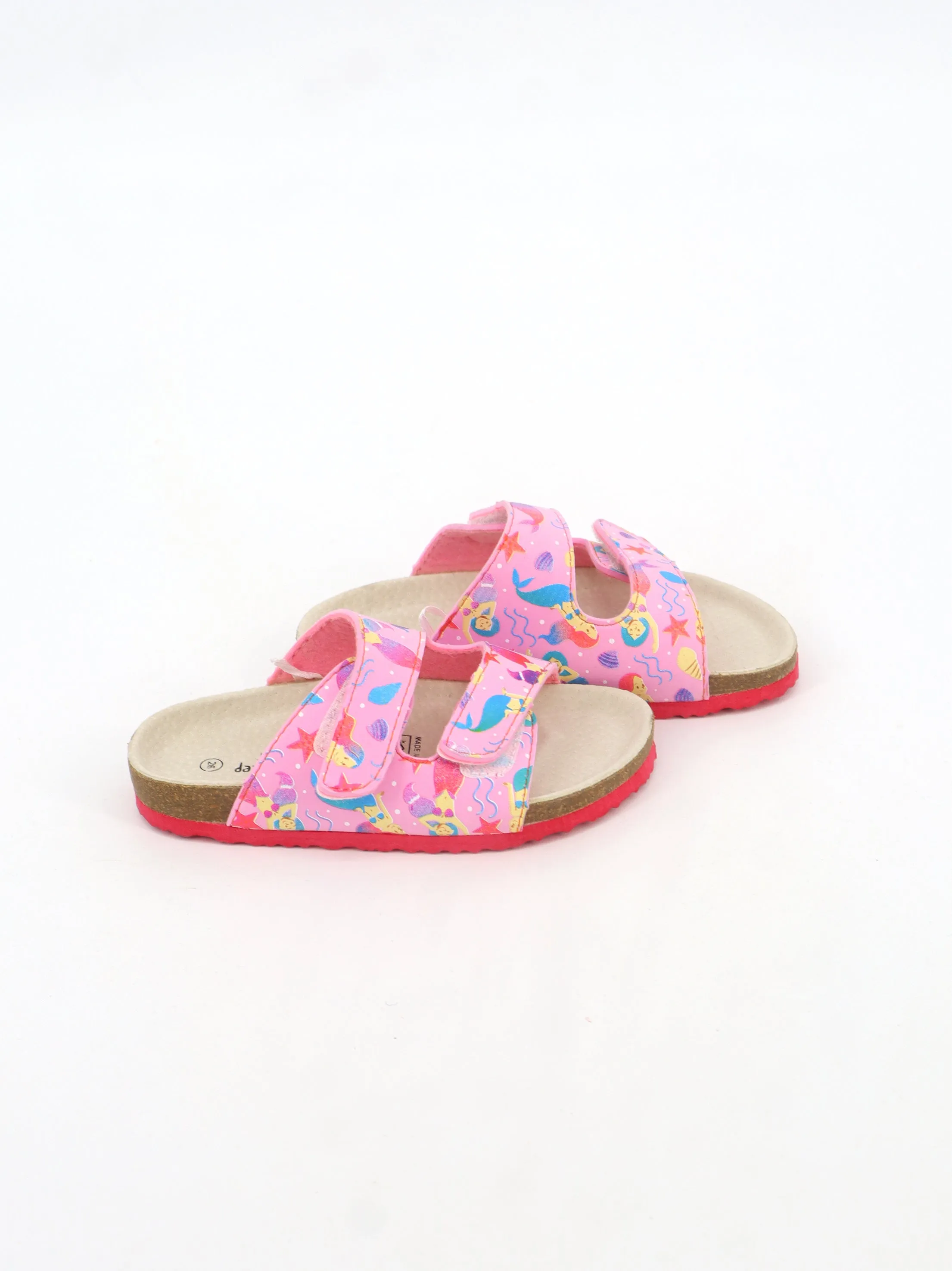 Kid's Girl Graphic Printed Slides,Pink