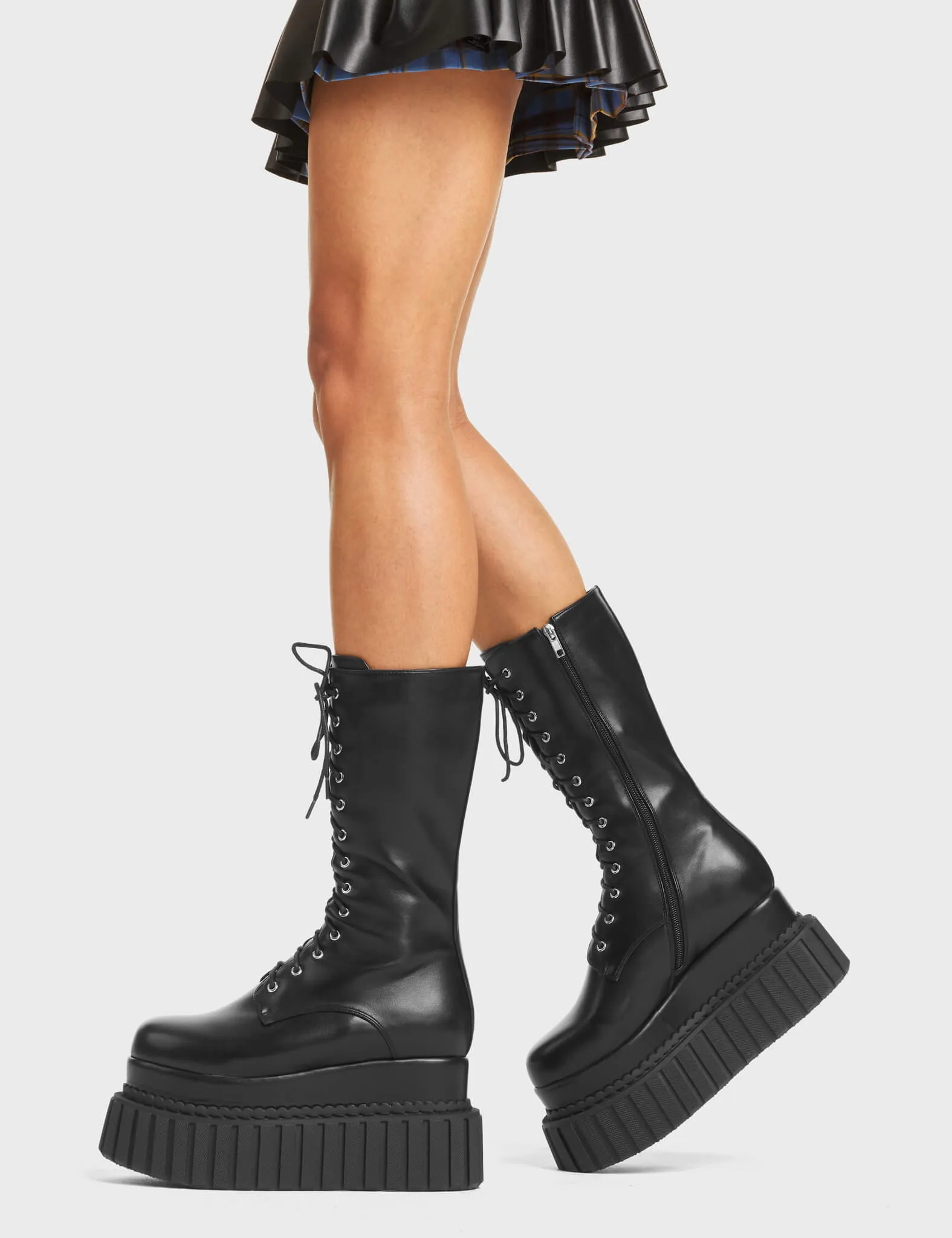 Rock Out Chunky Creeper Calf Boots