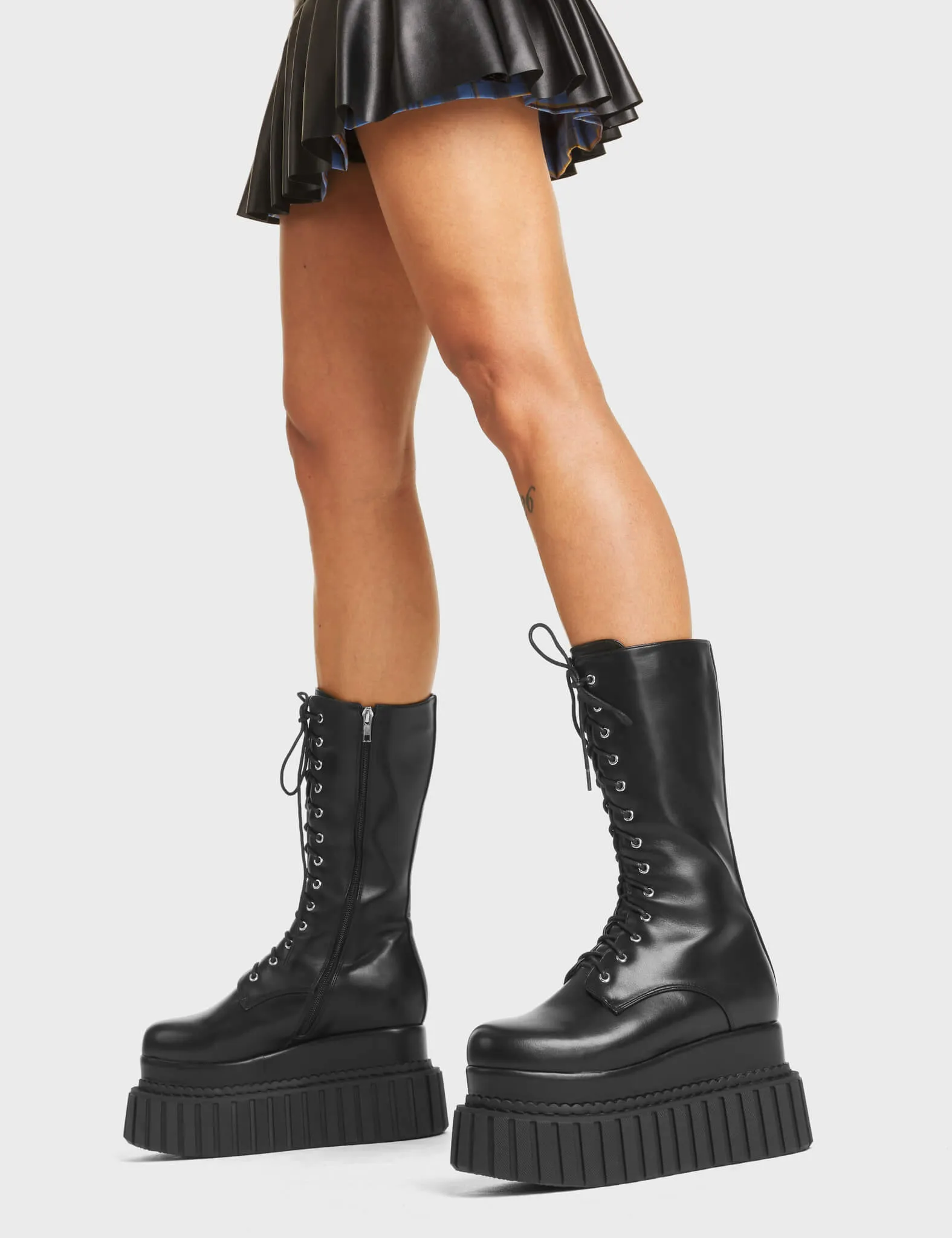 Rock Out Chunky Creeper Calf Boots