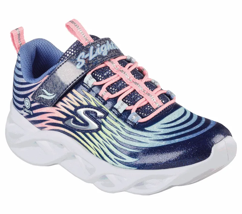 Skechers Girls Twisty Brights Mystical Bliss Navy Multi Trainer