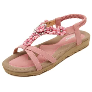 Slip-on flats sandals Flower