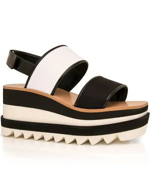 Sneak Elyse Sandal in Black and White