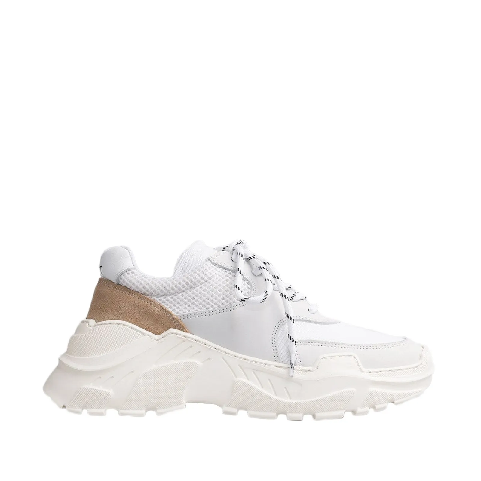 Sprint Mesh White Chunky Sneakers