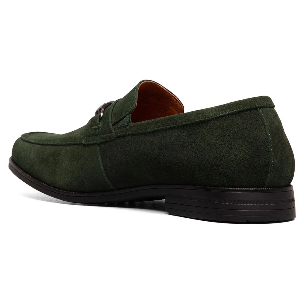 Stacy Adams Ravelle Washed Green Moc Toe Bit Slip On Shoes