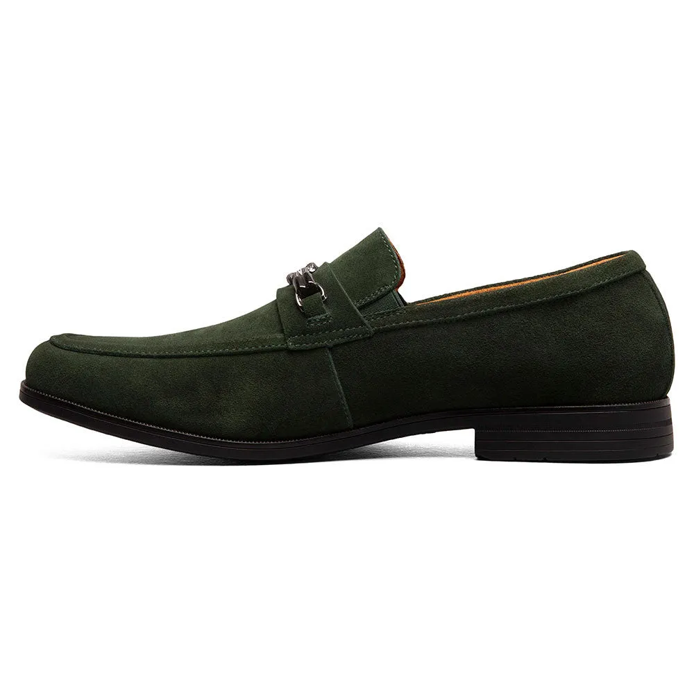 Stacy Adams Ravelle Washed Green Moc Toe Bit Slip On Shoes