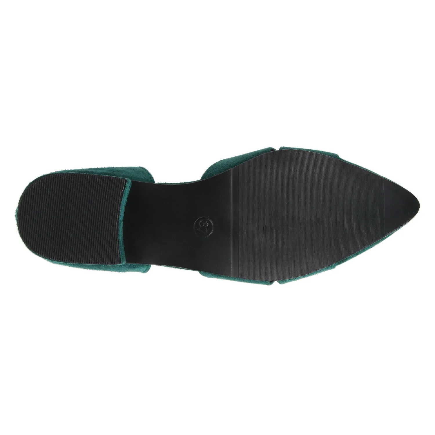 Tao Paris Lia 10023-01 Green Solid Ballet Flats